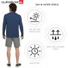 Quiksilver Men’s Swimwear Regular Fit UPF 50 Long Sleeve Sun Tee Rash Guard Shirt (S-XXL)(Ensign Blue)