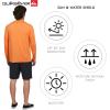 Quiksilver Men’s Swimwear Regular Fit UPF 50 Long Sleeve Sun Tee Rash Guard Shirt (S-XXL)(Papaya)
