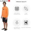 Quiksilver Men’s Swimwear Regular Fit UPF 50 Long Sleeve Sun Tee Rash Guard Shirt (S-XXL)(Papaya)
