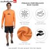Quiksilver Men’s Swimwear Regular Fit UPF 50 Long Sleeve Sun Tee Rash Guard Shirt (S-XXL)(Papaya)