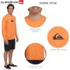 Quiksilver Men’s Swimwear Regular Fit UPF 50 Long Sleeve Sun Tee Rash Guard Shirt (S-XXL)(Papaya)