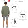 Quiksilver Men’s Swimwear Regular Fit UPF 50 Long Sleeve Sun Tee Rash Guard Shirt (S-XXL)(Sea Spray)