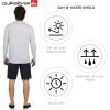Quiksilver Men’s Swimwear Regular Fit UPF 50 Long Sleeve Sun Tee Rash Guard Shirt (S-XXL)(White)