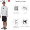 Quiksilver Men’s Swimwear Regular Fit UPF 50 Long Sleeve Sun Tee Rash Guard Shirt (S-XXL)(White)