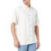 Quiksilver Men’s Tahiti Palms 4 Button Up Floral Collared Shirt(White)