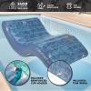 Quiksilver Pool Lounger Float –Inflatable Lounge Chair with Backrest & Cup Holders, Durable & Comfortable Pool Float for Adults – Perfect for Pool, Lake, or Beach(Oversized Lounger)