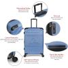Quiksilver Rincon Suitcases Hardside Luggage with Spinner Wheels, Large 3-Piece Set (20/26/30) (Black)(Ocean Blue)