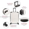 Quiksilver Rincon Suitcases Hardside Luggage with Spinner Wheels, Large 3-Piece Set (20/26/30) (Black)(White)