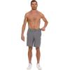 Quiksilver Shorts for Men Big and Tall, Hybrid Stretch Amphibian Quick Dry Short(Light Grey)