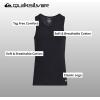 Quiksilver Undershirt Tank Tops for Men – 5 Pack Lightweight Ribbed Tanktops(Black)