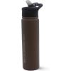 Quiksilver Venice 24 oz Insulated Water Bottle With Lock & One-Push Straw Lid, Stainless Steel Double Wall Vacuum Leakproof Tumblers for Sports, Travel, Gym(Elmwood)