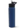 Quiksilver Venice 24 oz Insulated Water Bottle With Lock & One-Push Straw Lid, Stainless Steel Double Wall Vacuum Leakproof Tumblers for Sports, Travel, Gym(Monaco Blue)