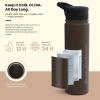 Quiksilver Venice 24 oz Insulated Water Bottle With Lock & One-Push Straw Lid, Stainless Steel Double Wall Vacuum Leakproof Tumblers for Sports, Travel, Gym(Elmwood)