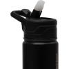 Quiksilver Venice 24 oz Insulated Water Bottle With Lock & One-Push Straw Lid, Stainless Steel Double Wall Vacuum Leakproof Tumblers for Sports, Travel, Gym(Black)