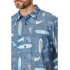 Quiksilver mens Long Boards Short Sleeve Woven(Longboards Ensign Blue)