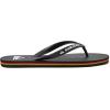 Quiksilver mens Molokai 3 Point Flip Flop Sandals(Black/Red/Green)