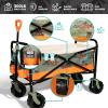 ROXY Folding Beach Wagon Cart – Heavy-Duty Collapsible Utility Wagon with All-Terrain Wheels, Large Storage Capacity, and Adjustable Handle – Ideal for Beach, Camping, and Outdoor Adventures(Heavy Duty Wagon)