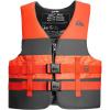 QUIKSILVER USCG Approved Men’s Life Jacket Type III PFD, Lightweight Life Vest with EPE Foam,Quick-Release Buckles and Drain Holes, for Fishing, Boating & Kayaking Watersports(Orange)