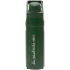 Quiksilver 24oz Stainless Steel Water Bottle, Wide Mouth Insulated Tumbler with Carabiner Hook, 18/8 Steel, 24hr Cold, BPA Free Reusable Bottle for Men, Women (Elmwood, 24oz)(Green)