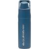 Quiksilver 24oz Stainless Steel Water Bottle, Wide Mouth Insulated Tumbler with Carabiner Hook, 18/8 Steel, 24hr Cold, BPA Free Reusable Bottle for Men, Women (Elmwood, 24oz)(Orion Blue)