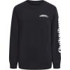 Quiksilver Boys Long Sleeve Logo Graphic T-Shirt(Black Omni Wave)