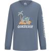 Quiksilver Boys Long Sleeve Logo Graphic T-Shirt(Stormy Seas Lean)