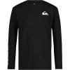 Quiksilver Boys Long Sleeve Rashguard Surf Shirt with UPF 50+ Sun Protection, Kid’s Swim Top(Black Everyday)