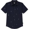 Quiksilver Boys Short Sleeve Classic Woven Shirt, Button Down Top, Stylish & Comfortable(Navy Apero)