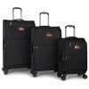 Quiksilver Buxton Suitcases Softside Expandable Luggage with Spinner Wheels, Large 3-Piece Set (20/26/30) (Green)(Black)