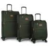 Quiksilver Buxton Suitcases Softside Expandable Luggage with Spinner Wheels, Large 3-Piece Set (20/26/30) (Green)(Green)