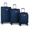 Quiksilver Buxton Suitcases Softside Expandable Luggage with Spinner Wheels, Large 3-Piece Set (20/26/30) (Green)(Navy)