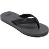 Quiksilver Carver Suede Flip Flops for Men, Arch Support Athletic Mens Sandals, Size 6 to 16 Thong Mens Slides(Black Grey Black)