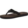 Quiksilver Carver Suede Flip Flops for Men, Arch Support Athletic Mens Sandals, Size 6 to 16 Thong Mens Slides(Brown 1)