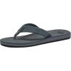 Quiksilver Carver Suede Flip Flops for Men, Arch Support Athletic Mens Sandals, Size 6 to 16 Thong Mens Slides(Grey/Grey/Black)