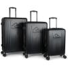 Quiksilver Chimaca Suitcases Hardside Luggage with Spinner Wheels, Large 3-Piece Set (20/26/30) (Black)(Black)