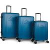 Quiksilver Chimaca Suitcases Hardside Luggage with Spinner Wheels, Large 3-Piece Set (20/26/30) (Black)(Mosaic Blue)