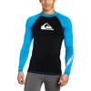 Quiksilver Men’s All Time Long Sleeve UPF 50 Rashguard(Blue/Black)