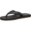 Quiksilver Men’s Carver Nubuck Three-Point Sandal(Solid Black Carver Nubuck)