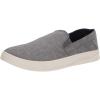 Quiksilver Men’s Harbor Wharf Slip-on Lowtop Casual Shoe Sneaker(Grey/Grey/White Harbor Wharf Slip-on)