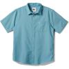 Quiksilver Mens Quiksilver Men’s Shoreline Classic Button Up Woven Top(Aqua Blue)