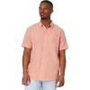 Quiksilver Mens Quiksilver Men’s Shoreline Classic Button Up Woven Top(Canyon Clay 241)