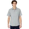 Quiksilver Mens Quiksilver Men’s Shoreline Classic Button Up Woven Top(White Marble Heather 241)