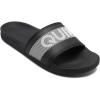 Quiksilver Men’s Rivi Wordmark Slide Sandals(Black White)
