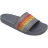 Quiksilver Men’s Rivi Wordmark Slide Sandals(Grey Red)