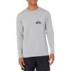 Quiksilver Men’s Solid Streak Long Sleeve UPF 50 Rashguard(Sleet)