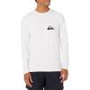 Quiksilver Men’s Solid Streak Long Sleeve UPF 50 Rashguard(White/Black)
