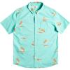 Quiksilver Mens Strange Daze Button Up Woven Shirt(Island Time Stretch/Captains Blue)