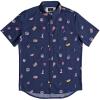 Quiksilver Mens Strange Daze Button Up Woven Shirt(Navy Blazer Merica Patch)
