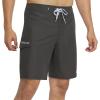 Quiksilver Men’s Swimwear Regular Fit Fixed Waist UPF 50 Quick Dry 20 Inch Board Shorts(Dark Shadow)