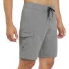 Quiksilver Men’s Swimwear Regular Fit Fixed Waist UPF 50 Quick Dry 20 Inch Board Shorts(Light Grey Heather)